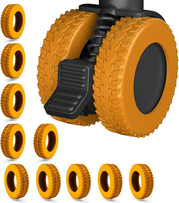 スーツケース キャスターカバー 10個セット シリコン｜静音・キズ防止 幅広10mm 簡単装着（直径5/5.5/6cm対応）