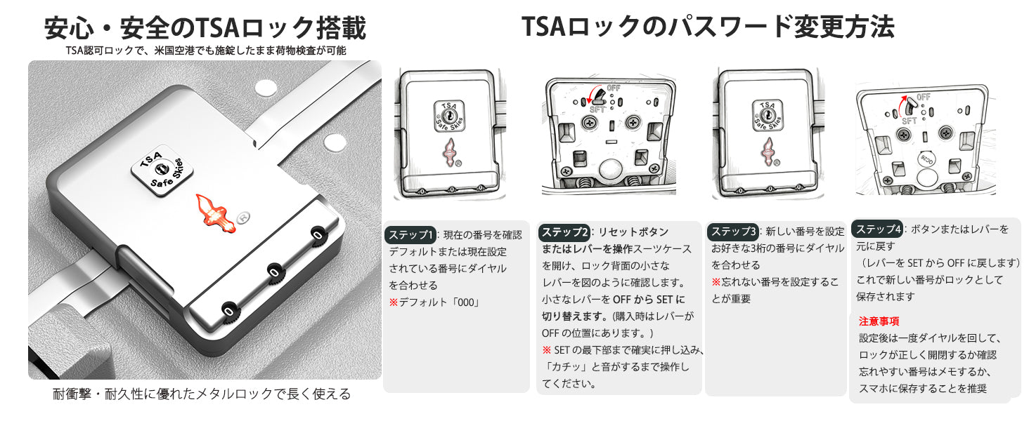 モダン ビジネス スーツケース アルミフレーム 100%PC｜静音ブレーキキャスター USB充電 TSAロック 軽量（S/M/L）